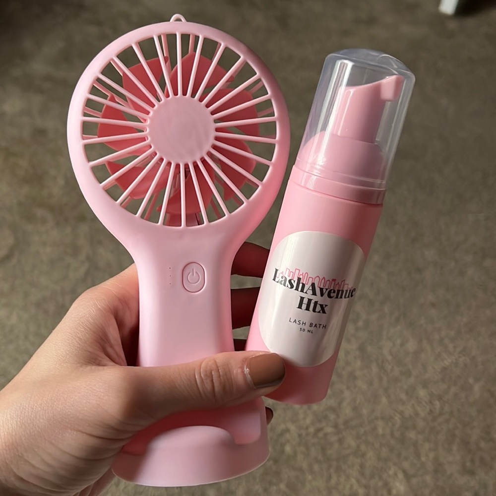Lash bath and fan